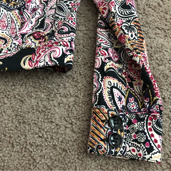 Charter Club Multicolored Paisley Jacket Womens S - Picture 4 of 11